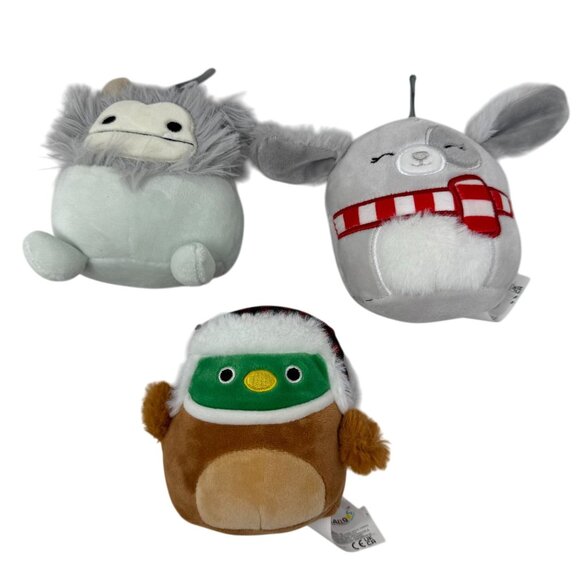 Squishmallows Plush Ornaments Avery Ivory Evita Yeti Puppy Duck Christmas Soft - Picture 1 of 7